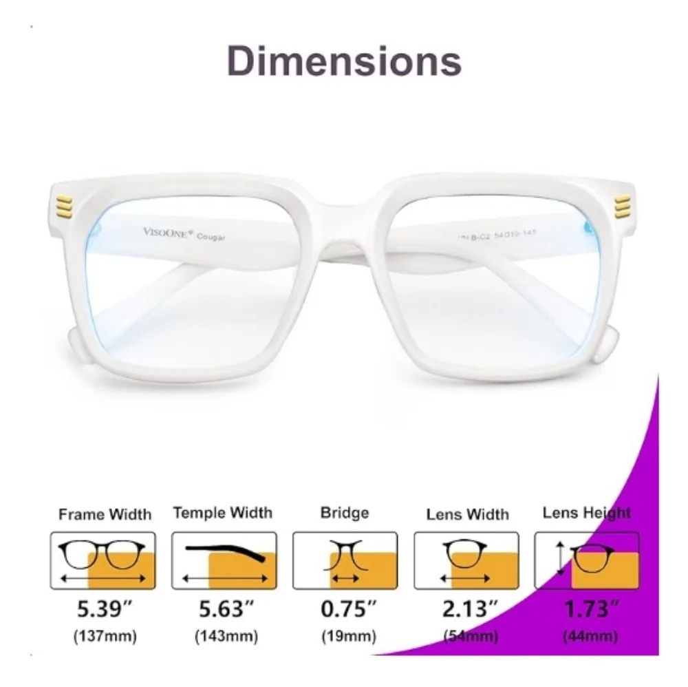 Blue Light Blocking Computer Eyewear Glasses White Frame